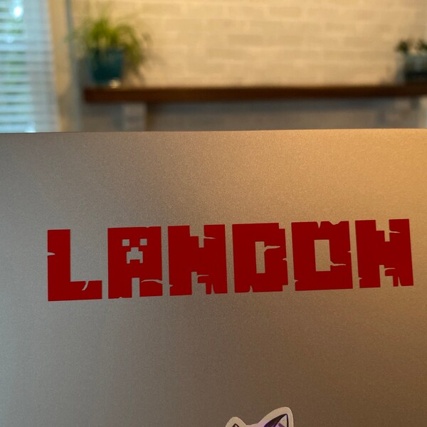 Minecraft Inspired Personalized Name Vinyl Decal - Etsy