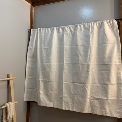 Solid Cotton Linen LOOK Texture Cafe Curtains , Tier Curtains, Kitchen ...