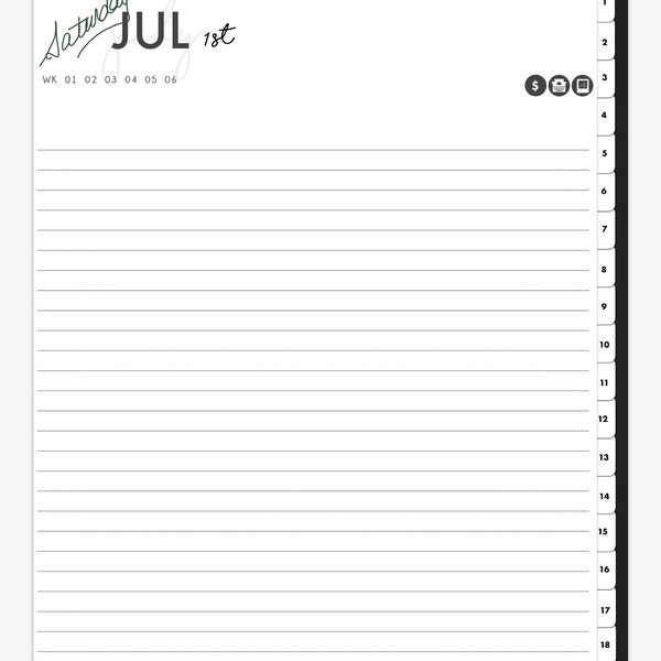 Basic Dot, Notes, and Vision Board Masculine Digital INSERTS for the ...
