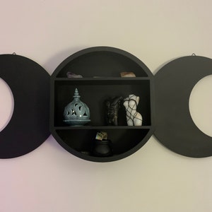 Details about   New Shelf Display Unit Witch Coffin Triple Moon Crescent Halloween Pentagram 