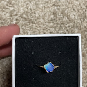 Customer photo from Brian, Mini Raw Australian Opal Ring