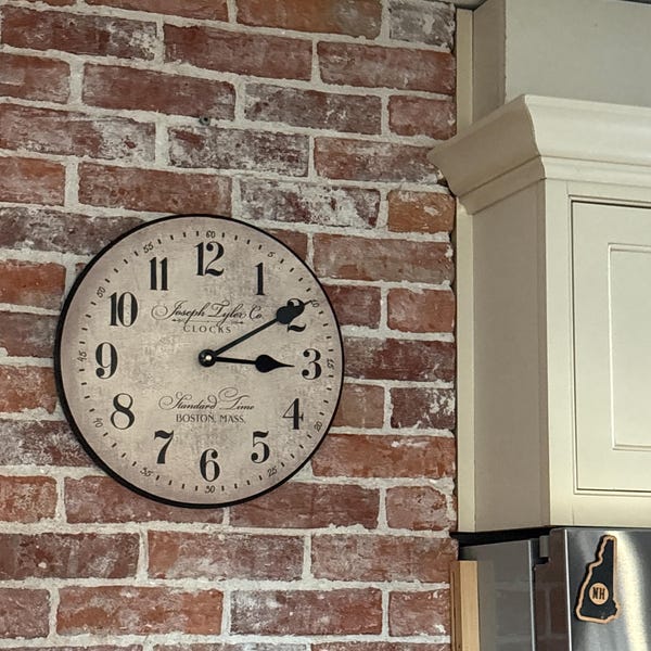 Prescot Clock Image Prescott Parchment Wall Clock, 8 Sizes!!, EXTRA Quiet Mechanism ...