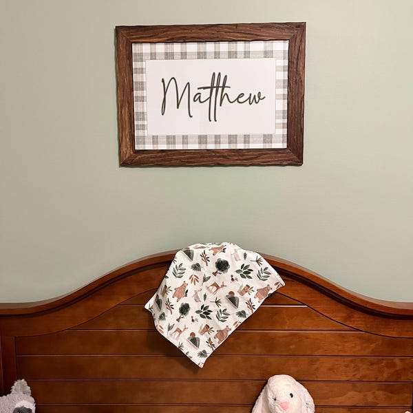 Nursery Name Sign Boy Name Nursery Art Personalized Nursery Decor ...