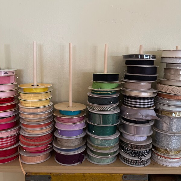 Large Ribbon Spool Holder - Ribbon Organizer - Craft Organizer - Etsy