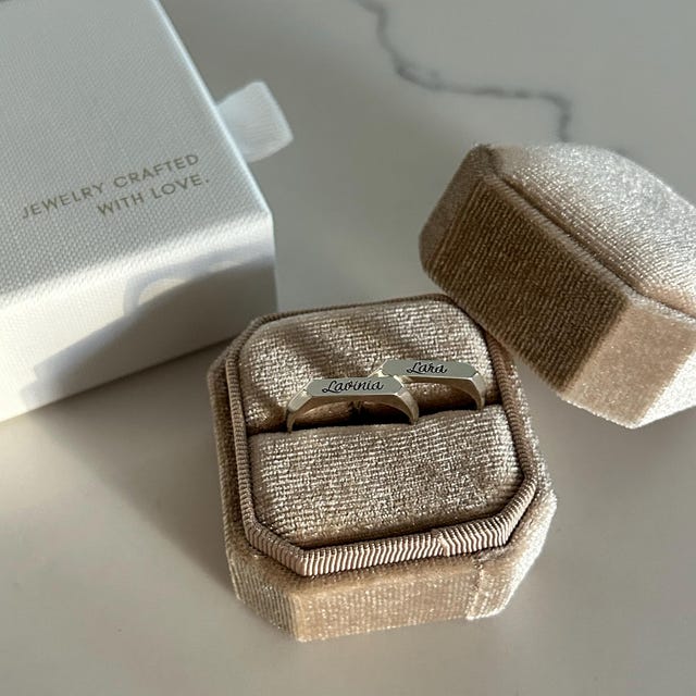 Velvet Ring Box by Caitlyn Minimalist • Dainty Engagement