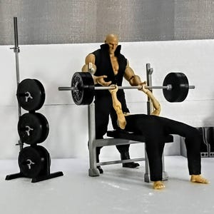 Petit équipement d'entraînement de fitness pour maison de poupée à l'échelle 1/12 - Accessoires de gym miniatures avec détails réalistes Petit équipement d'entraînement de fitness pour maison de poupée à l'échelle 1/12 - Accessoires de gym miniatures avec détails réalistes