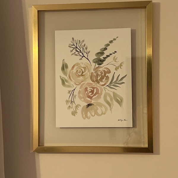 Set of 2 Watercolor Flower Nursery Art Prints - Art for Baby Girl ...