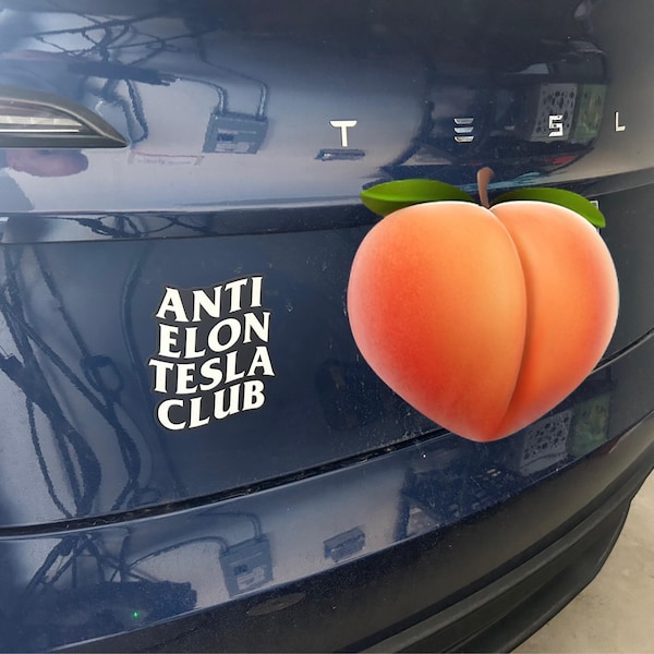 Adesivo Anti Elon Club "Elon Was Crazy" Per Auto, Laptop O Pareti, Formato 15,2 X 11,6 Cm