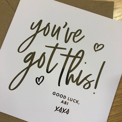 Good Luck Card, Personalised You've Got This Card, Best of Luck Card ...