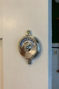 Antique Brass Vacant Engaged Toilet Bathroom Indicator Door Lock Bolt Vintage Occupied Washroom Restroom Changing Lavatory (MORE AVAILABLE)
