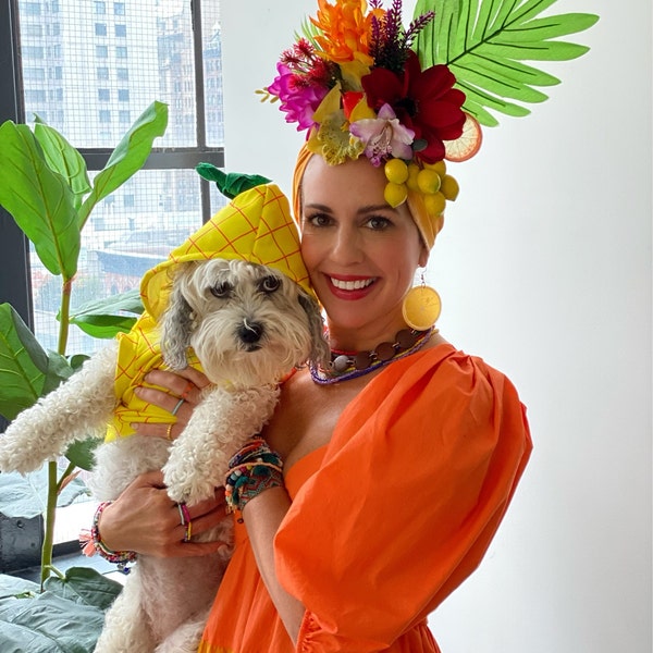 Carmen Miranda Costume Fruit Hat Tropical Fruits Turban - Etsy