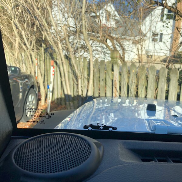 Police Interceptor Vinyl Easter Egg Micro Decal Windshield Chaser ...
