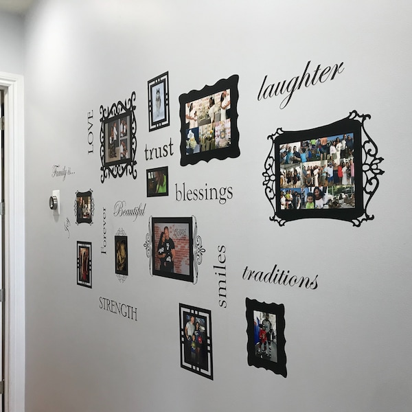 Set of 12 Family Quote Words Vinyl Wall Sticker Picture Frame Wall Home ...