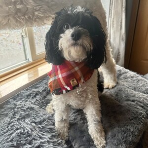 Dog Scarf Plaid Dog Scarf Fall Plaid Scarf Fall Bandana Dog Flannel Dog