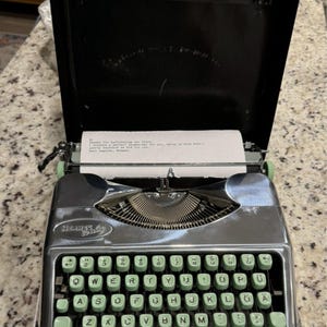 Polished Hermes Baby Working Typewriter, Antique Portable