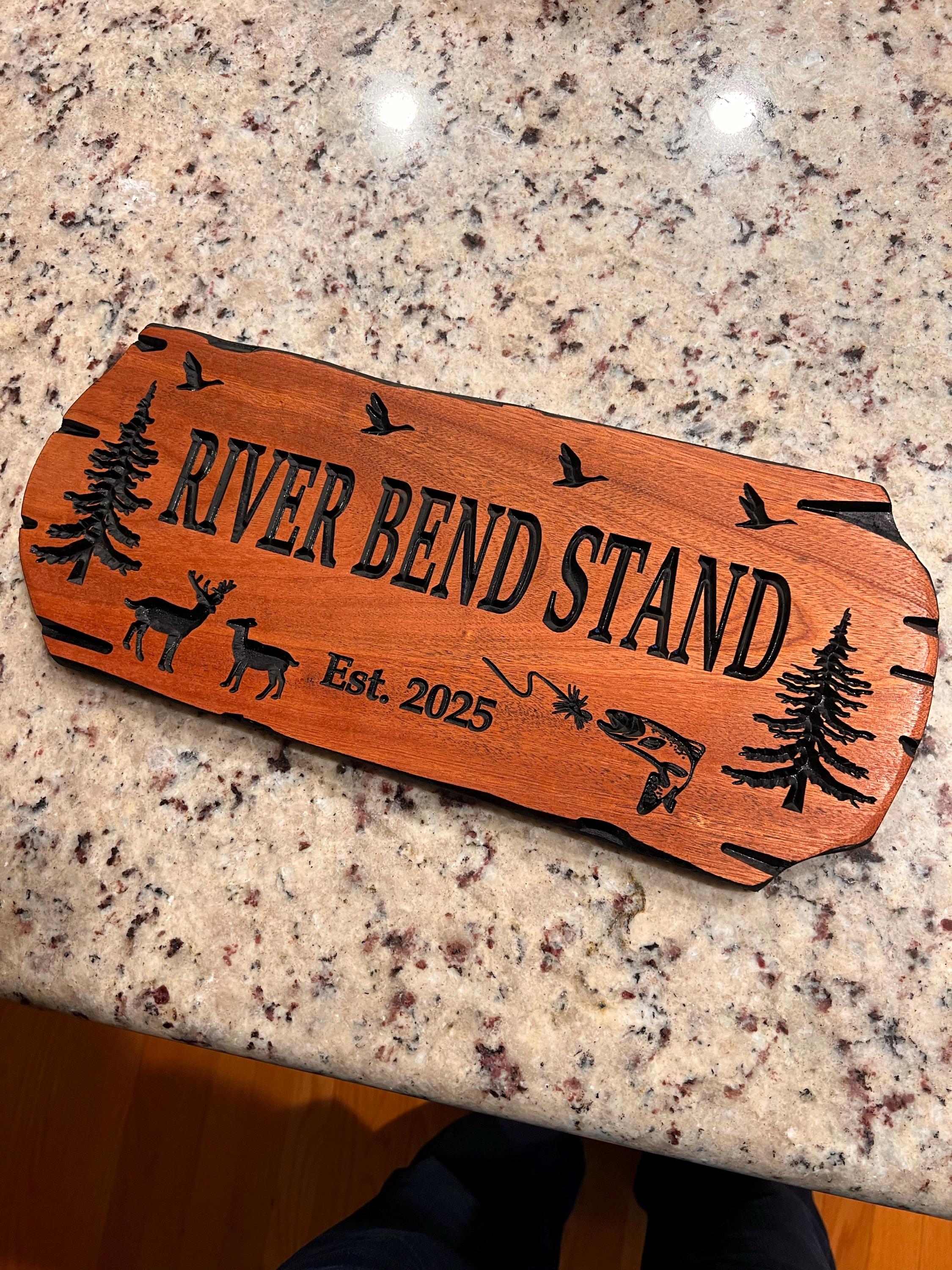 Custom Wooden Signs, Large Outdoor Sign, Rot Resistant Wood, Nature Inspired Cabin And Camp Sign, Rustic Design, Wildlife Lodge Plaque