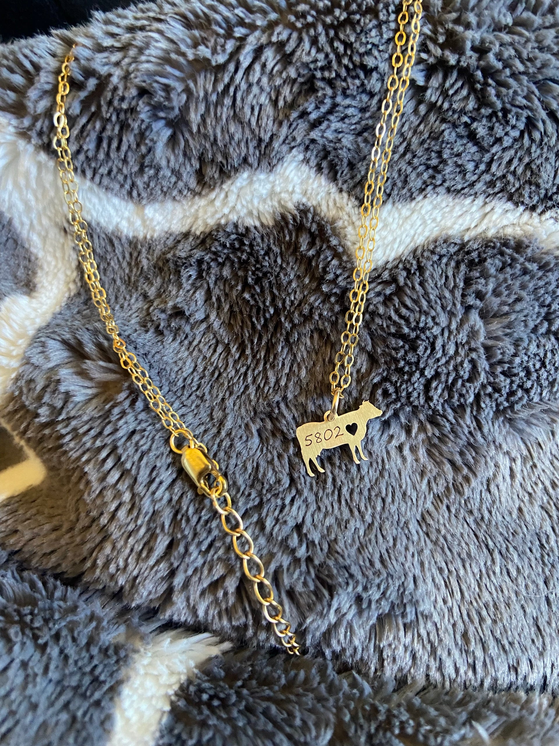 Cow Necklace • Cattle Jewelry Personalized Pet Cow Jewelry • Farm Animal Lover Gift Funny Dairy Cow Gift • Farm Cattle Charm Cow • 4H Steer