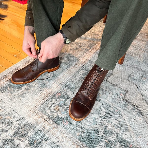 custom leather boots mens