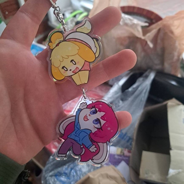YCH Commission Chibi Hanging Custom Acrylic Keychains [CUSTOM ORDER] - Etsy