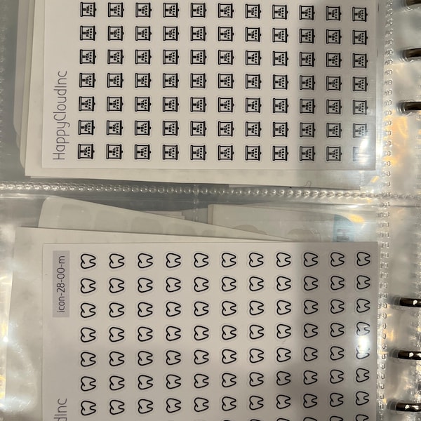 Tiny Icon Planner Stickers - Etsy