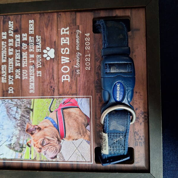 Memorial Pet Loss Frame - Dog or Cat, Puppy Memorial Wood Frame With ...