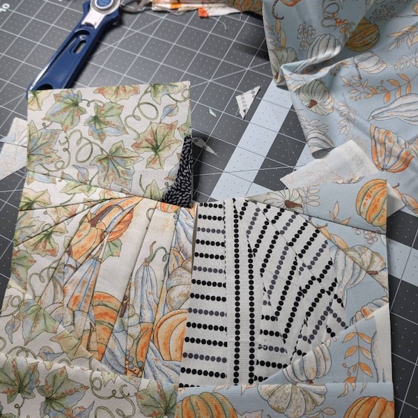 Pumpkin Quilt Block, 5 Sizes PDF Instant Download, Easy FPP Pattern - Etsy