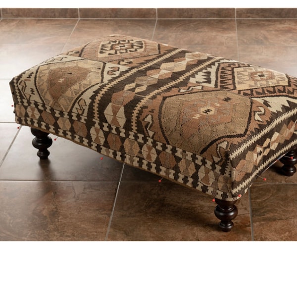 Round Ottoman, Ottoman Upholstered Stool, Dressing Stool, Living Room ...
