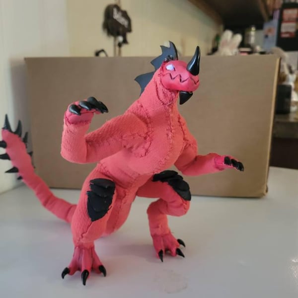 Red Dragon with Wings Custom Handmade Doll