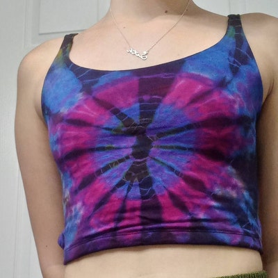 See the Universe Top Tie Dye Crop Top Festival Top Spandex - Etsy