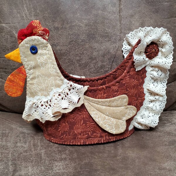 Chicken Basket PDF Tutorial With Pattern, Easter DIY Fabric Project for ...