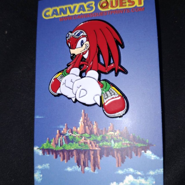 Sonic the Hedgehog Knuckles 1.5 enamel pin and magnet -  Portugal