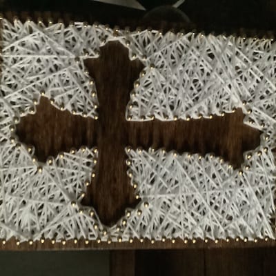 String Art Pattern Printable Religious Cross DIY String Art Pattern ...