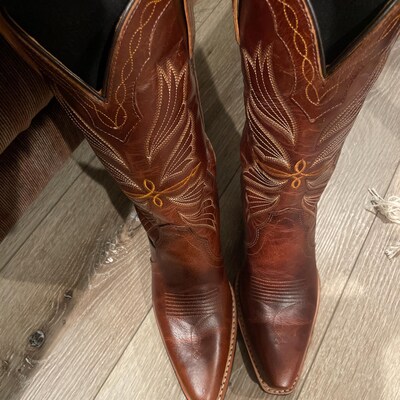 tooled leather booties