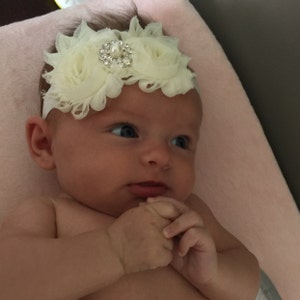 Ivory Headband Headband Baby Girl Headbandnewborn Etsy Australia