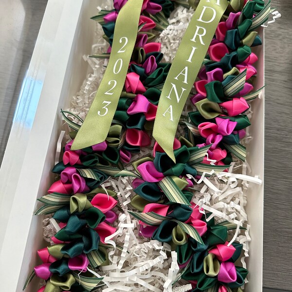 Custom Ribbon Flower Lei for Graduation or Special Occasion - Etsy