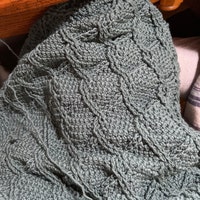 CROCHET PATTERN Aran Green Cables Blanket - Make to Any Size - PDF ...