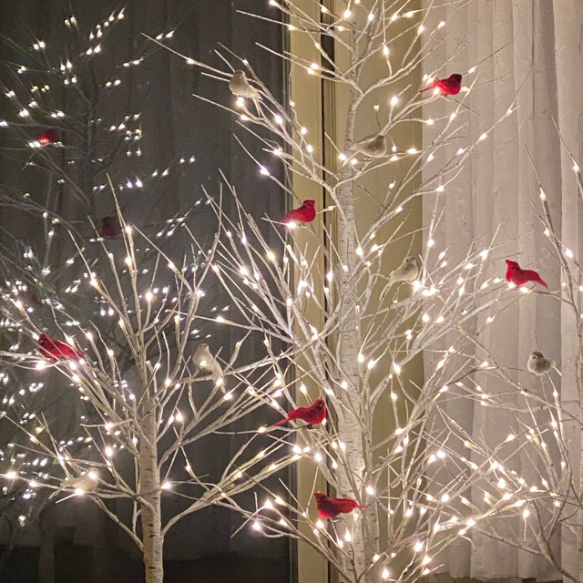 12 Uccelli Natalizi Artificiali Con Piume Bianche E Clip - Colombe In Schiuma Per Decorazioni Albero Di Natale, Matrimoni E Fai Da Te - 3