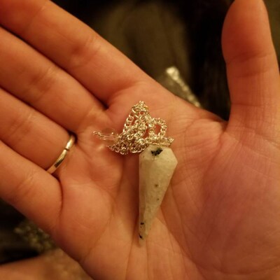Rainbow Moonstone Faceted Pendulum Divination Tool Reiki Wicca Earthegy ...