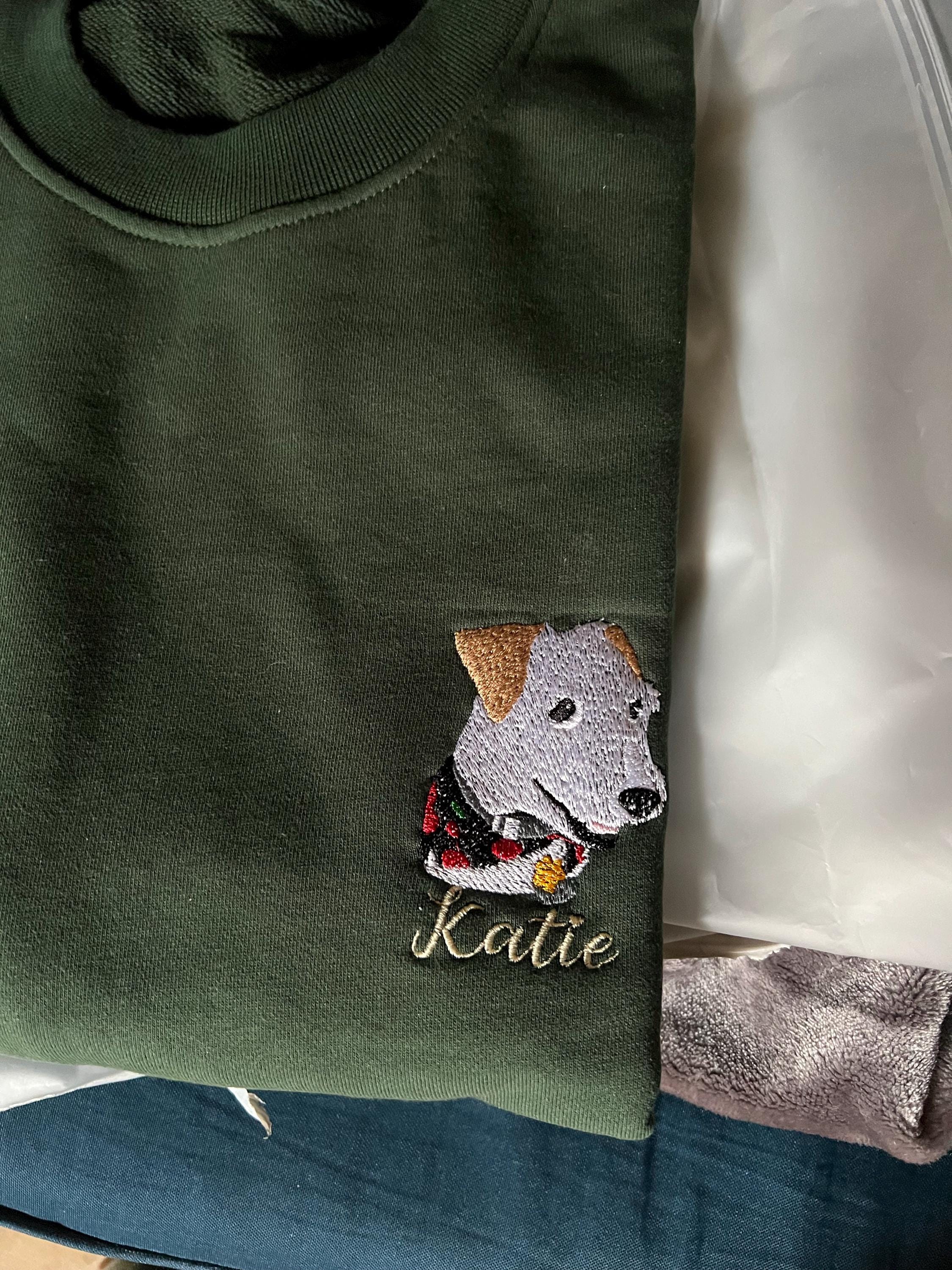 Embroidered Custom Pet Sweatshirt, Custom Embroidered Dog Sweatshirt, Unisex Crew Neck, Hoodie, Unisex T-shirt, Pet Lover Gift