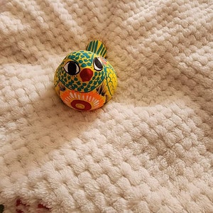 Bird Hand-painted Clay Figure – Guelaguetza Designs