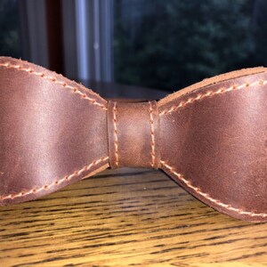 Personalized Leather Bow Tie Ginger Mens Bow Tie Wedding Bow Etsy