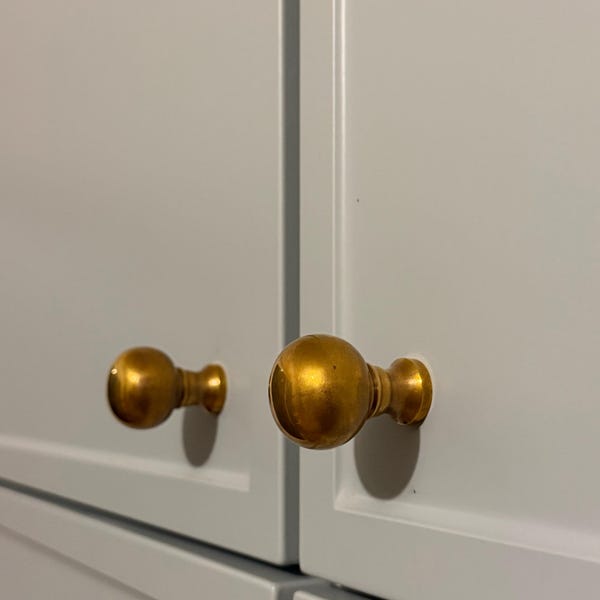 Strong Ribbon Handles Antique Unlacquered Brass Ribbon Handles - Etsy