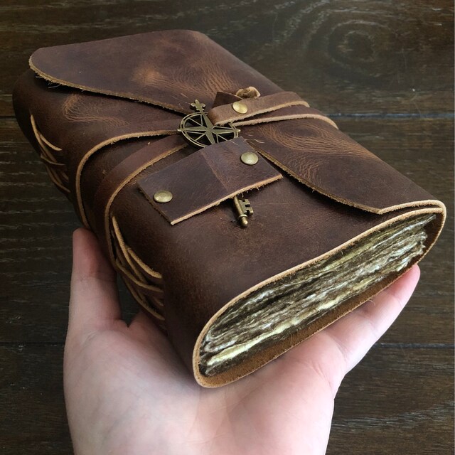 CLA Journal, Vintage Leather Journal, 200 Handmade Deckle Edge