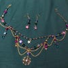 Autism Crystal Golden Wire Wrapped Butterfly Necklace