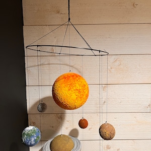 Eillybird Planètes Système Solaire – 9 Balles Mousse Ø6.3cm – Mobile Ou Guirlande – Décoration Éducative
