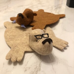 Bear Rug Coaster set of Two | Etsy