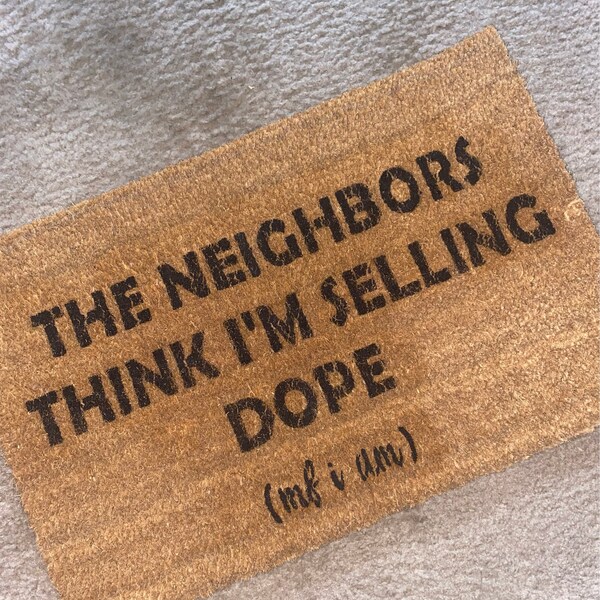 J Cole Neighbors Think I'm Selling Dope The Neighbors Think I’m Selling Dope J. Cole Doormat | J. Cole Rug | J
