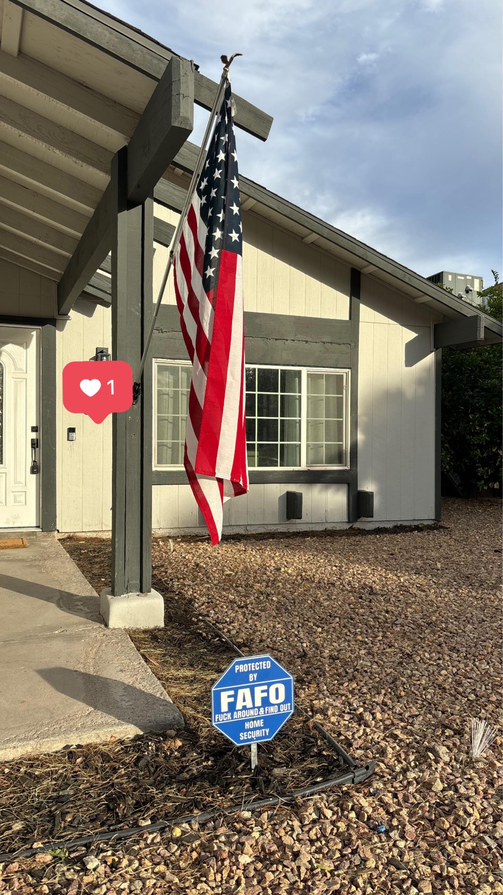 FAFO Home Security Sign