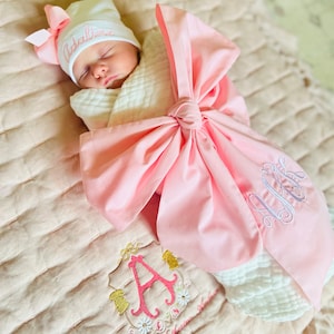 Baby Loren Red Santa Claus Hand Embroidered Pima Bubble - Girls main image 0