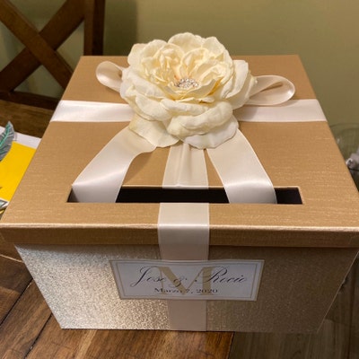 Wedding Card Box, Personalized Name Card Box, Event Card Holder ...